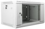 Lanberg 19'' 6U 600x450mm Szürke (Üvegajtó) Fali Rack szekrény (WF01-6406-10S)