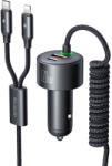 Mcdodo CC-0370 USB-A / USB-C + Lighting Autós Gyorstöltő 120W - Fekete