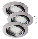 Rábalux , 1050 , Lite , Ráépíthető és Beépíthető lámpa , króm , IP40 , GU10 , 3000K , 3W (52980-1050)