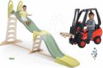 Smoby Set tobogan şi stivuitor cu cu paletă Super Megagliss 2in1 Life Smoby cu lungime de alunecare reglabilă de 360 cm (SM820201-19)