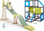 Smoby Set tobogan și cățărătoare cu 3 etaje Frame Kraxxl Toboggan Super Megagliss 2v1 Life Smoby cu prereți de cățărat și lungime de alunecare reglabilă (SM820201-25)