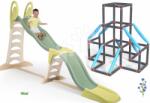 Smoby Set tobogan și cățărătoare cu 3 etaje Tower Kraxxl Toboggan Super Megagliss 2v1 Life Smoby suprafață de alunecare reglabilă 360 cm (SM820201-23)