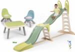 Smoby Set tobogan cu triplu val și loc de stat Super Megagliss 2în1 Life Smoby lungime reglabilă a toboganului și măsuță de picnic cu două scăunele (SM820201-3)