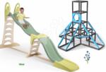 Smoby Set tobogan și cățărătoare cu 4 etaje Giant Kraxxl Toboggan Super Megagliss 2v1 Smoby suprafață de alunecare reglabilă 360 cm (SM820201-24)