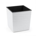 Lamela JUKA DLUTO virágcserép, 30×30 cm, 31 cm magas, fehér (1310006640)