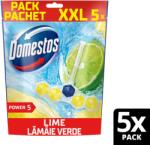 Domestos Power 5 WC-frissítő, Lime, 5x50 g