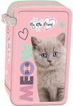 St. Majewski Penar cu rechizite St. Majewski My Little Friend - Fluffy Kitty, 3 fermoare Penar