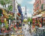MagicArt Pictură mozaic cu diamante MagicArt - Paris de primăvară, 40 x 50 cm, cu mărgele rotunde (GJ4531)