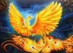 MagicArt Pictură mozaic cu diamante MagicArt: Premium - Phoenix aprins, 30 x 40 cm, cu mărgele rotunde + AB (VC-TY1204)