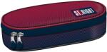 ST.RIGHT Penar oval pentru școală St. Right Burgund Gradient -Cu 1 fermoar (PC01) Penar