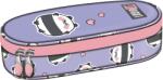 ST.RIGHT Penar oval pentru școală St. Right Happy Panda -Cu 1 fermoar (PC01) Penar