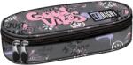 ST.RIGHT Penar oval pentru școală St. Right Good Vibes -Cu 1 fermoar (PC01) Penar