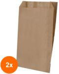 Biodeck Set 2 x 1000 Pungi din Hartie, 18 x 8 x 24 cm, Natur, Universala (OIB-2xPUN-HART-K-18X24-1000)