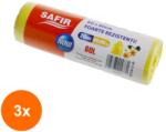 Biodeck Set 3 x 20 Saci Menajeri Galbeni din Polietilena, 60 l (OIB-3xSAC-PE-MEN-60)