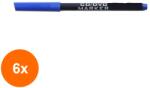 KOH-I-NOOR Set 6 x Marker Permanent Albastru pentru CD sau DVD, Koh-I-Noor (HOK-6xKH-K4003-17A)