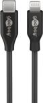 Goobay 39447 USB-C apa - Lightning apa 2.0 Adat és töltőkábel - Fekete (2m) (39447) (39447)