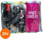 Anna Set 20 x 3 Bureti de Vase Canelat, Anna (ROC-20xSPDIV000072)