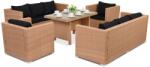 Garden Point Roma Apetito 8 technorattán kerti bútorok, mézszínű (GAP418-8)