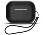  AirPods 3 Tok - Silicone Case + Hordszíj - Fekete (WR-148609)