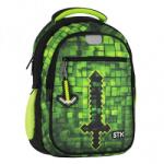 Starpak GAME PIXEL iskolai ergonómikus hátizsák 38x18x25 cm - fekete/zöld kardos (IMO-SP-550865)