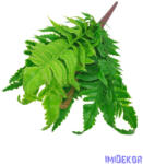  Páfrány műzöld bokor 29cm - Karéjos