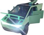 DIECAST Tesla Cybertruck 2022 Green (replica) cu led-uri si sunete + Atv Tesla scala 1/321/43 (38238)