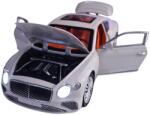 HONGW Bentley Continental GT 2022 White (replica) cu led-uri, sunete si abur scala 1/241/43 (21545)