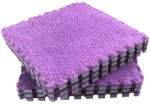 Flippy Set 10 Piese Covor tip Puzzle, Flippy, Spuma EVA, Pufos, 30 x 30 x 1 cm, Mov (teo-128902) Covor