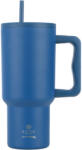 Estia Home Art Straw Tumbler XL Save the Aegean Reciclabil Pahar cu mâner Termos Oțel inoxidabil Fără BPA 900ml albastru denim cu Pai și Mâner 01-32166 (01-32166)