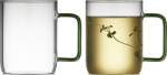 LyngbyGlas Pahare Torino 400 ml străvezii cu mâner verde 2 buc (32768)
