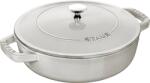 Staub Tigaie Staub adâncă 24 cm trufă albă cu două mânere și capac (40501-484-0)