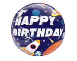 Takara Szülinapi Bubbles lufi 22" 56cm űrhajós, Happy Birthday (LUFI262265)