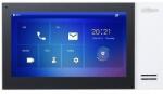 Dahua VTH2421FW-P videó kaputelefon monitor, IP érintőképernyő 7", IPC felügyelet, kétirányú hang, Riasztás 6/1, SD 8GB, PoE, Fehér (24196)