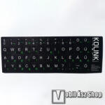  Kolink UNIVERZÁLIS billentyűzet matrica fekete alapon fehér betűk magyar kiosztás!