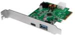 LogiLink PC0089 PCI Express kártya, USB 3.2 Gen2x1, 1x USB-C PD 3.0 és 1x USB 3.0 (PC0089)