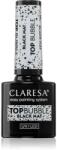 Claresa UV/LED Top Bubble zselés fedő körömlakk matt árnyalat Black Mat 5 g