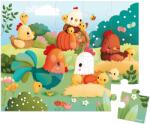 Janod Puzzle în valiză Ferma Welcome to the Farmyard Janod 20 piese de la 24 luni (J03320) Puzzle