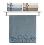 VEBA Terry Barocco 034/09 kékesszürke, 70 × 140 cm (040001-0001OBAROF)