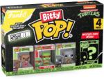Funko 4 db Funko Bitty POP figurás készlet! TMNT - Splinter, Raphael, Rocksteady, meglepetés figura