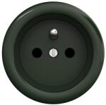Kliklap - Retro, keret nélküli háztartási konnektor 230V, zöld Z/ZF (KA0060)