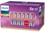 Philips KÉSZLET 6x LED Izzó VINTAGE Philips E27/7W/230V 2700K TECOBB203 (P6810)