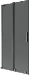 Mexen Velar L вана екран 2-крила плъзгащ се 95 x 150 см, графит, четкано gun grey - 896-095-003-41-66 (896-095-003-41-66)