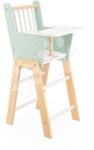 Janod Fa játék etetőszék Zen High Chair Janod párnával 42 cm játékbabának (J05901)