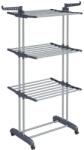 SongmicsHome Uscător de rufe ELTON cu 4 niveluri pe roți, 63, 5x128x173cm, gri/alb