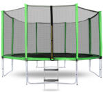 AGA Trambulin külső védőhálóval 366 cm + létra AGA SPORT PRO MRP1012LG - világos zöld (K14737-CO)