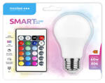 Modee LED lámpa E27 (9.4W/200°) Körte, A60 - RGB+természetes fehér, távirányítható (MSL-G9,4WE27RGB-R)