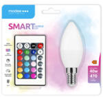 Modee LED lámpa E14 (4.9W/270°) Gyertya - RGB+természetes fehér - távirányítható (MSL-C4,9WE14RGB-R)