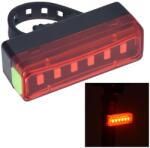  USB-tölthető hátsó kerékpár LED lámpa, piros fény, 4 mód, vízálló (08332)