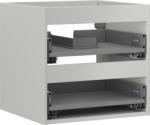 Mexen Box-A mosdószekrénytest 50 cm, 2 fiók, szürke matt - 91AX0-0500-470-2-62 (91AX0-0500-470-2-62)