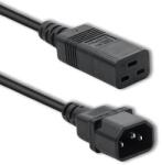 Qoltec Hosszabbító kábel IEC C14/C19 | 3x1.5mm2 | 2m (53990)